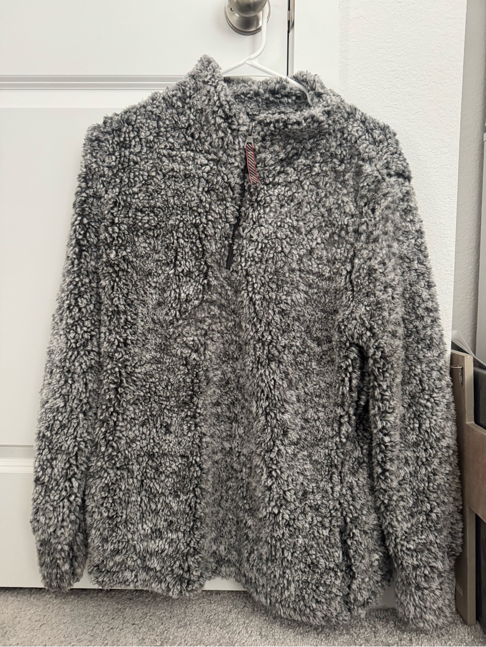 Grey Sherpa Pullover with pockets